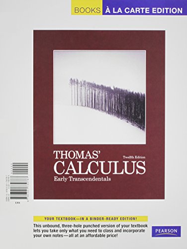 thomas calculus early transcendentals 13th
